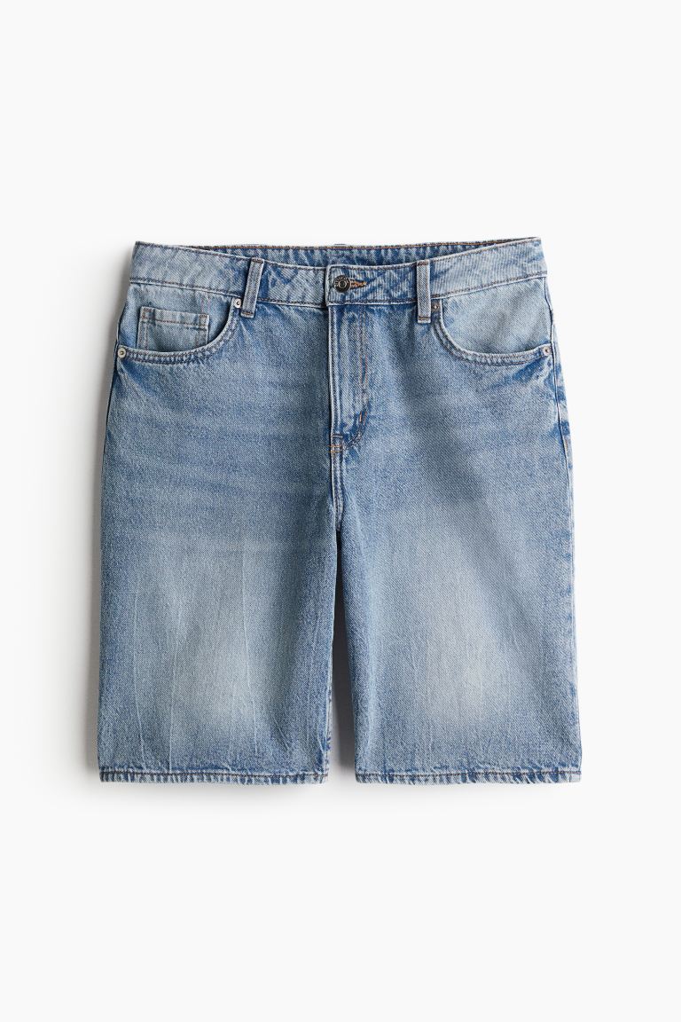 Low Denim Shorts