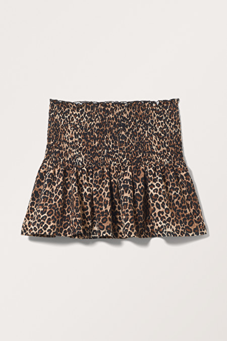 Leopard Smock Mini Skirt