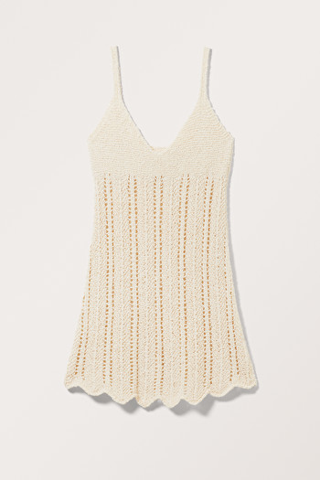 Crochet Knitted Mini Strap Dress