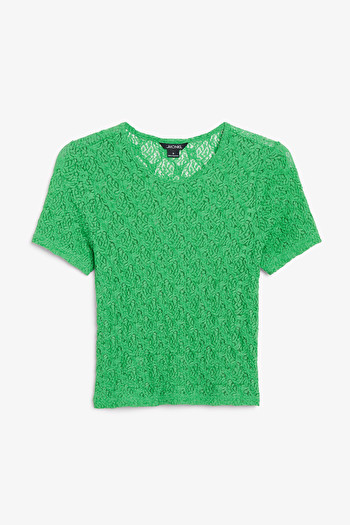 Short Sleeve Lace Top