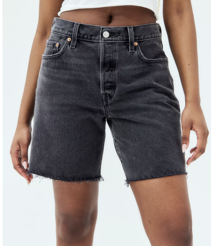 Levi's 501 90s Washed Black Denim Shorts