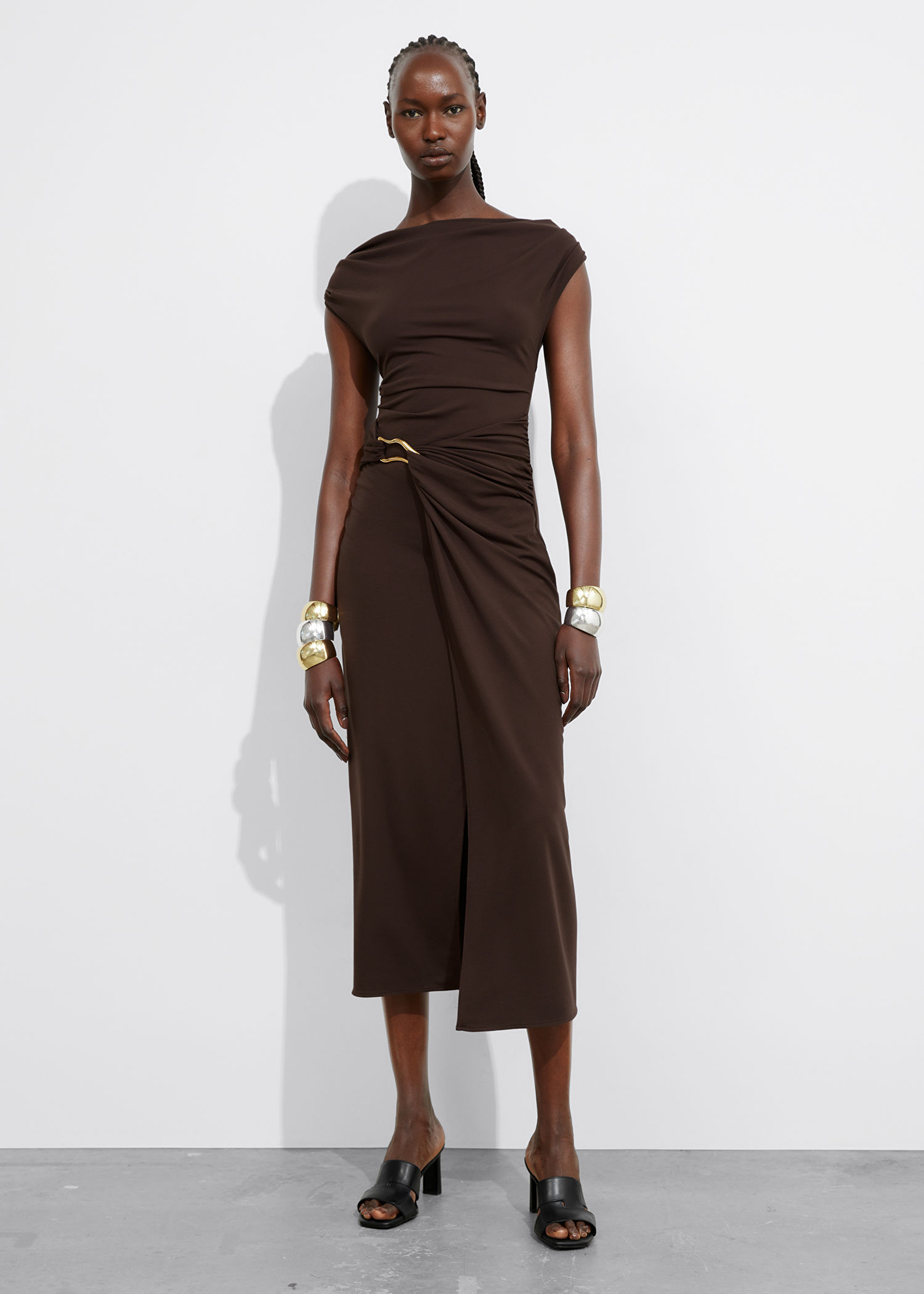 One-Shoulder Midi Dress