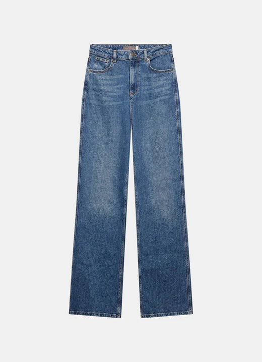 Indigo Relaxed Wide Jeans
