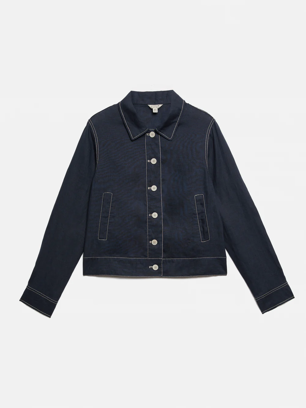 French Linen Cropped Jacket