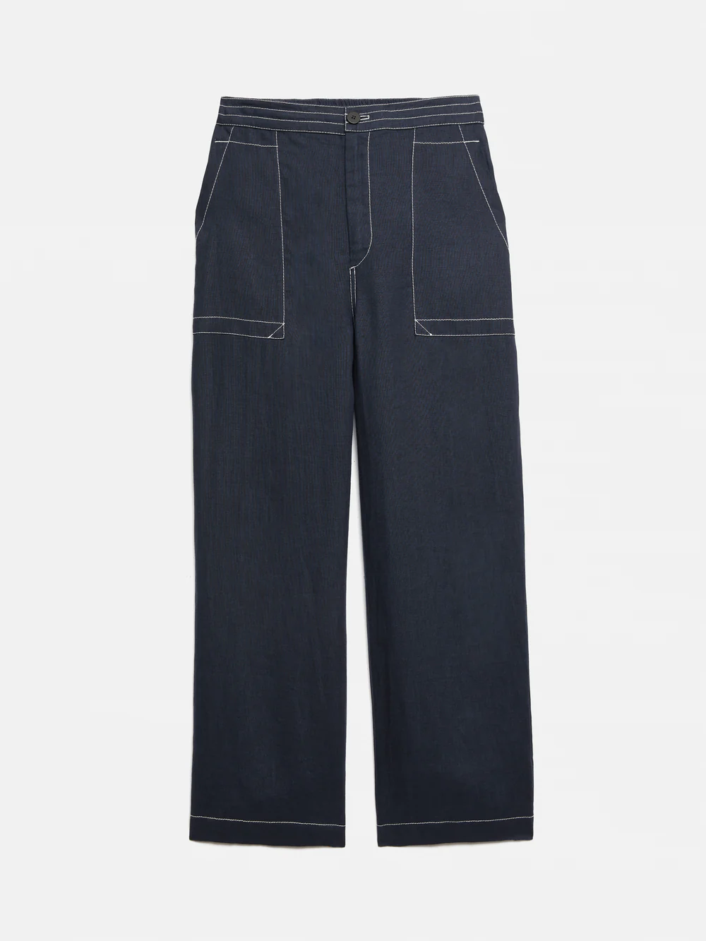 French Linen Cropped Trousers