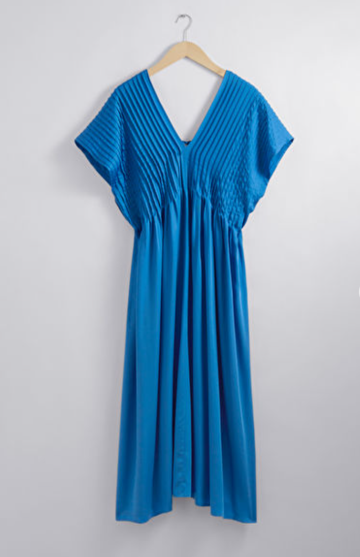 Pleated Midi Dress