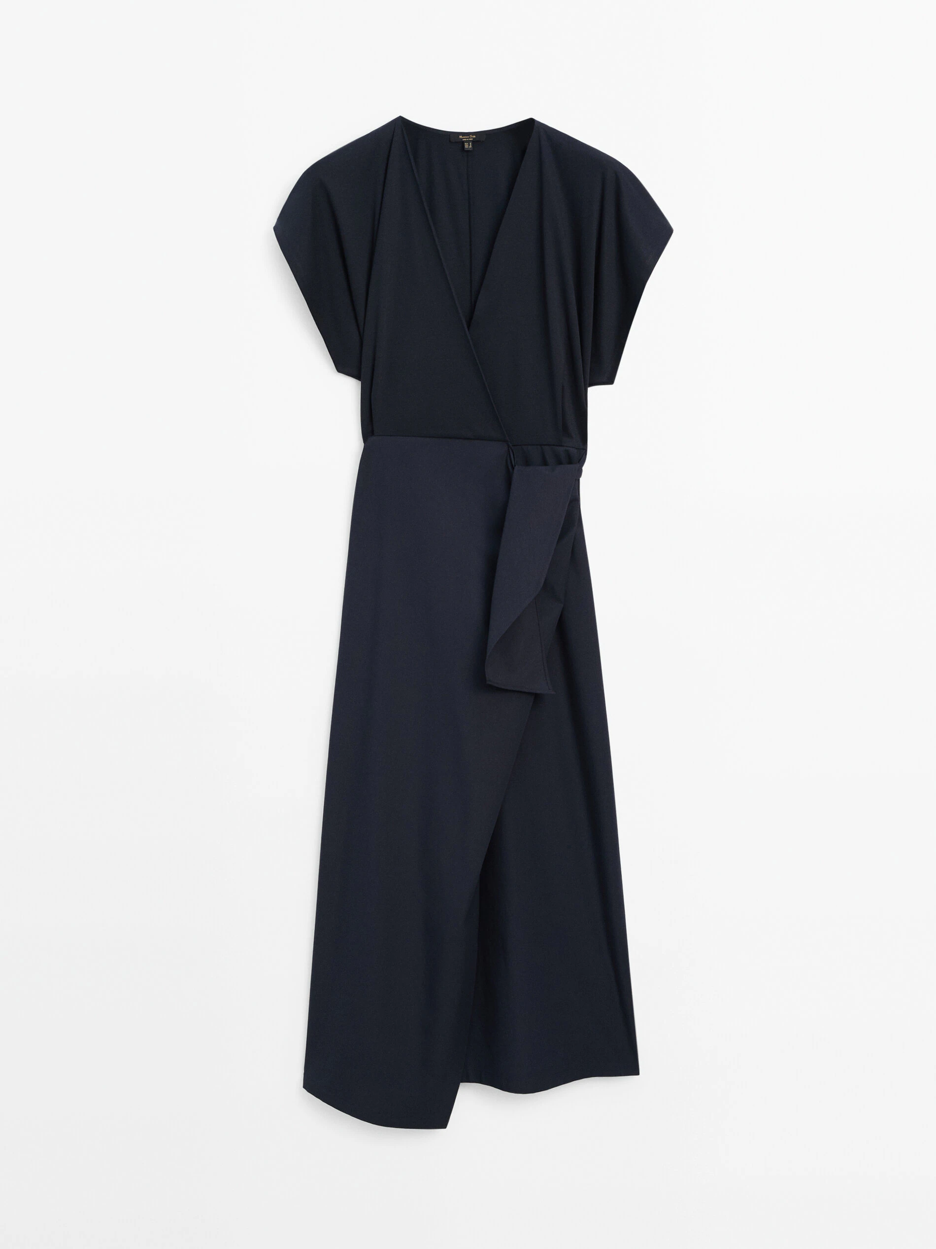 Massimo Dutti  — Poplin Wrap Midi Dress
