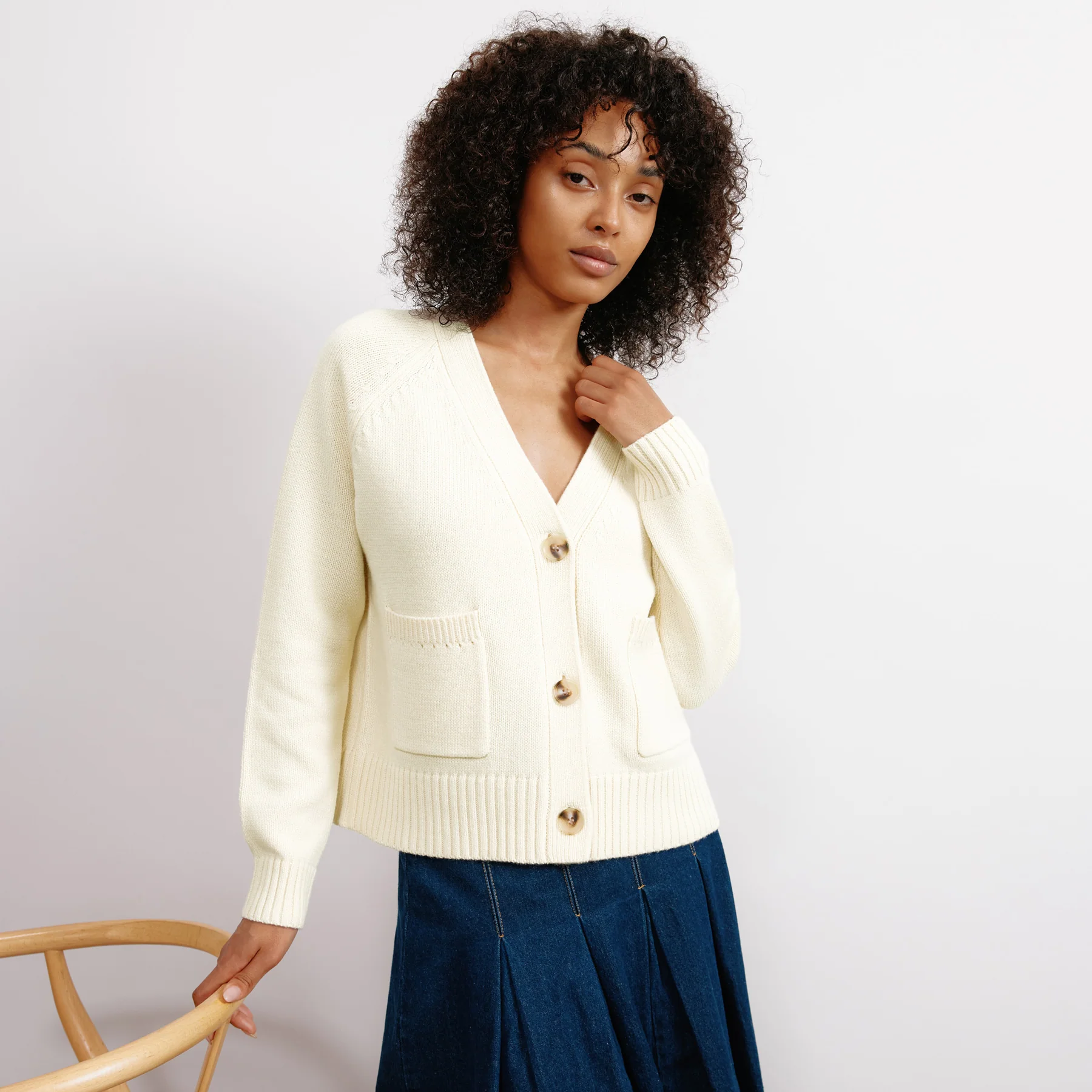 Albaray — Relaxed V-Neck Cardigan