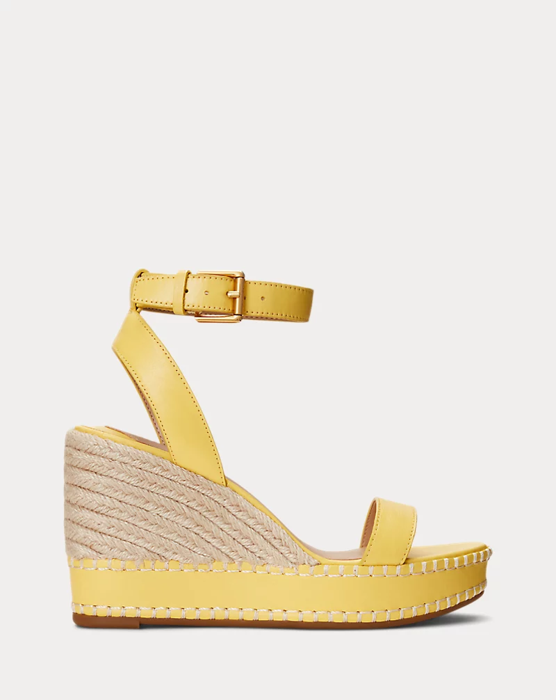 Hilarie Nappa Leather Espadrilles