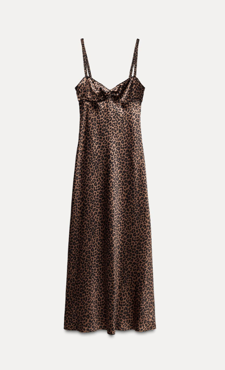 Satin Midi Slip Dress