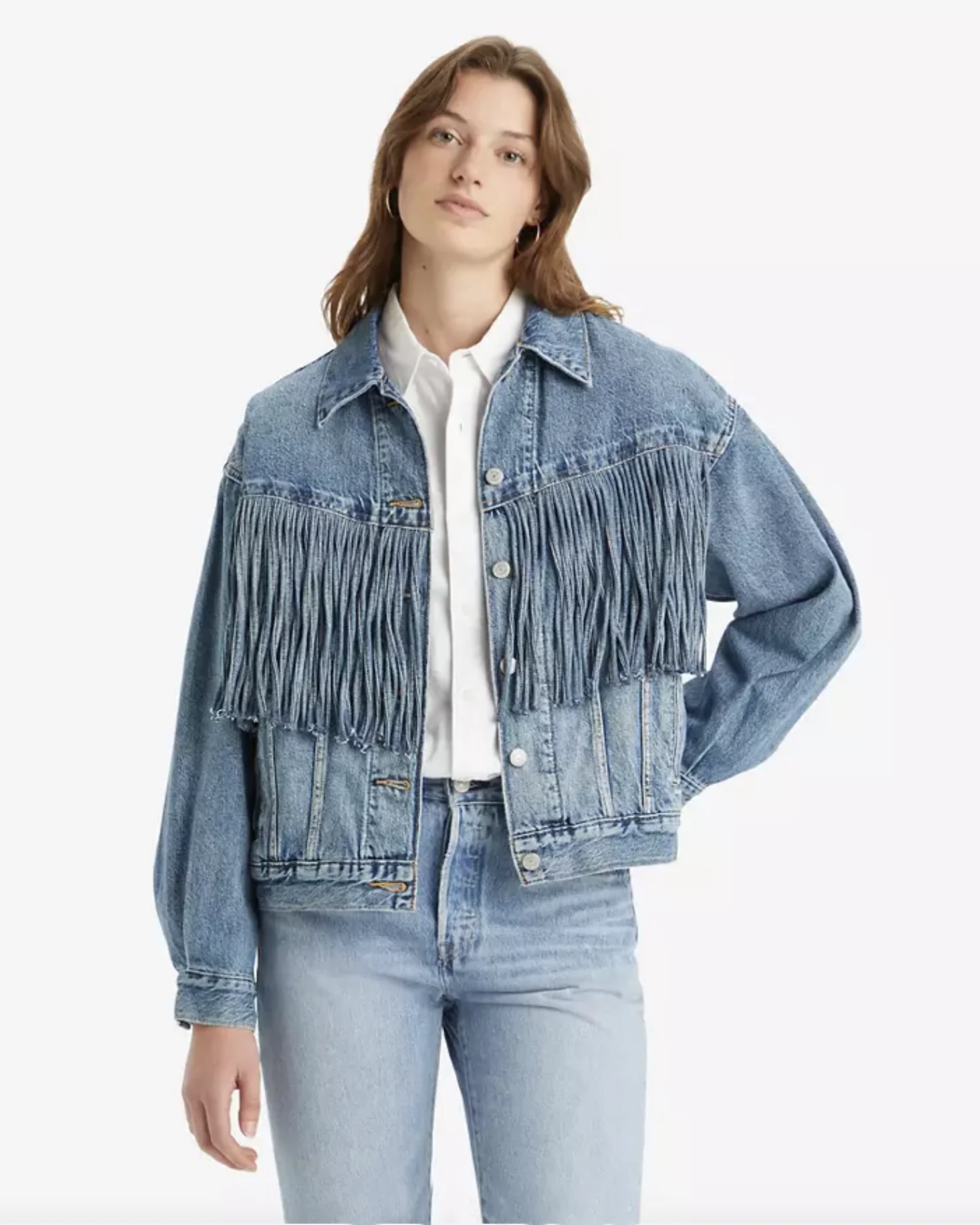 90's Fringe Trucker Jacket