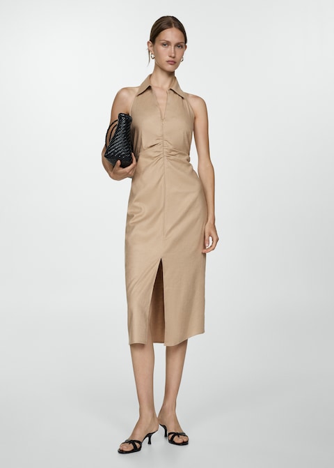 Opening Polo Neck Dress