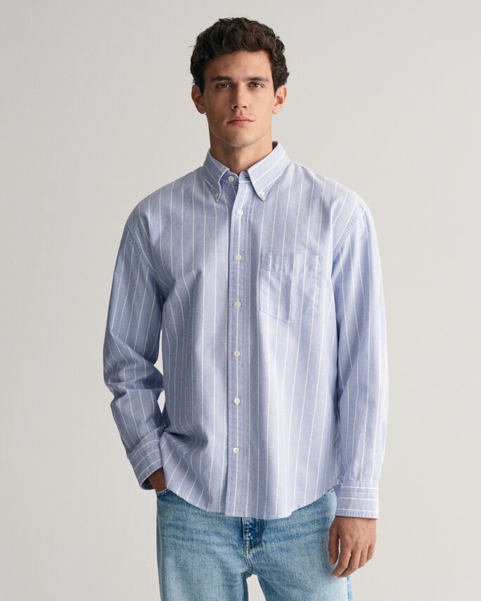 GANT — Relaxed Fit Striped Heritage Oxford Shirt