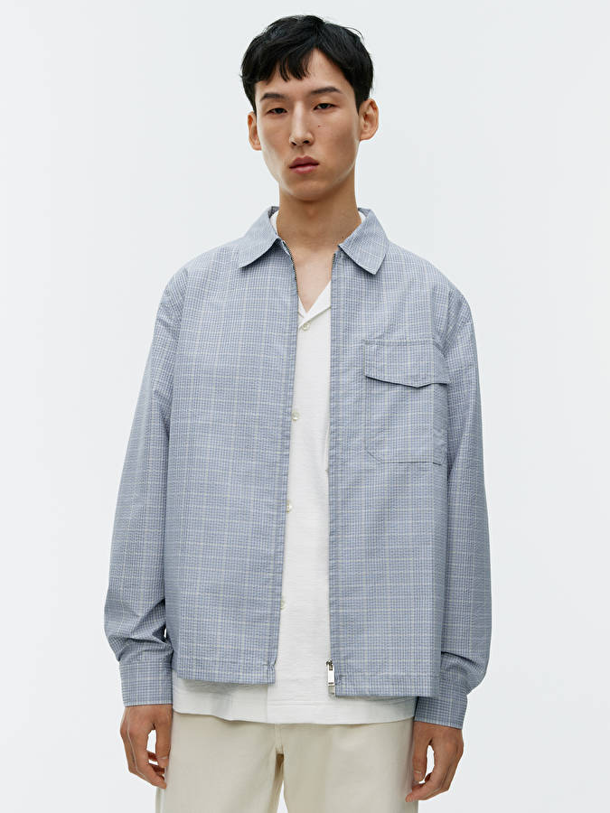 Seersucker Zip Shirt