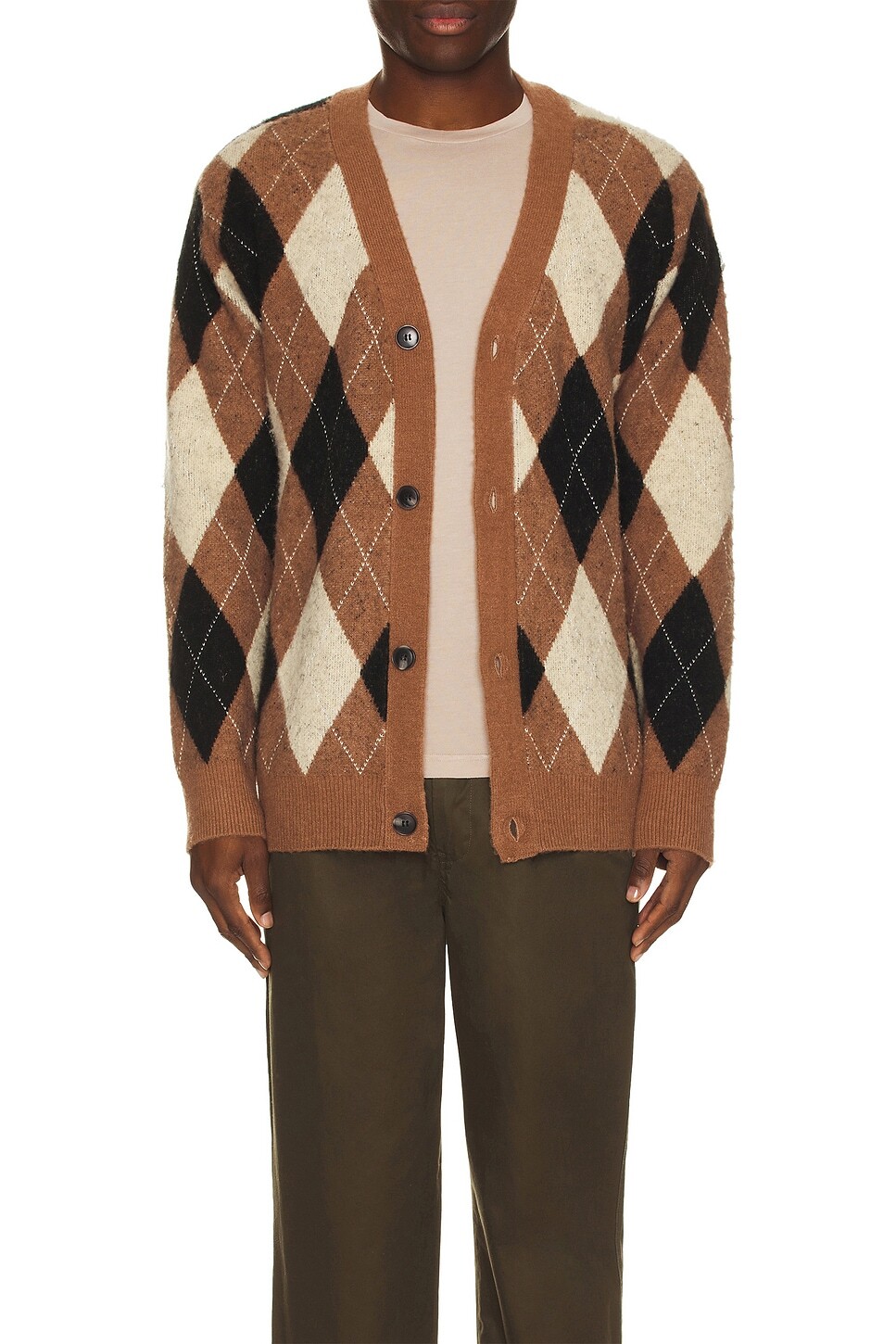 Argyle Sweater Cardigan