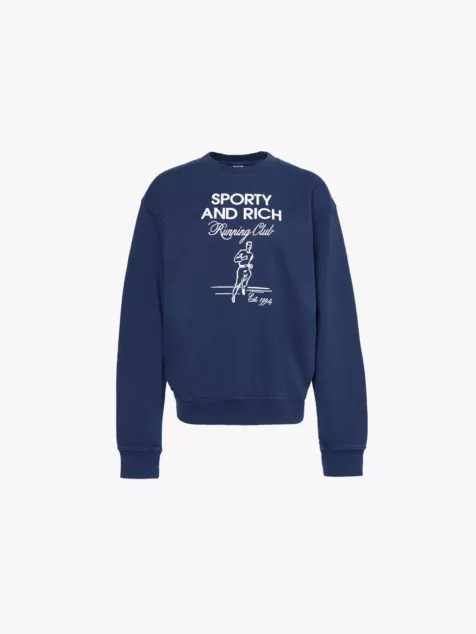 Ivy Running Brand-Print Cotton-Jersey Sweatshirt