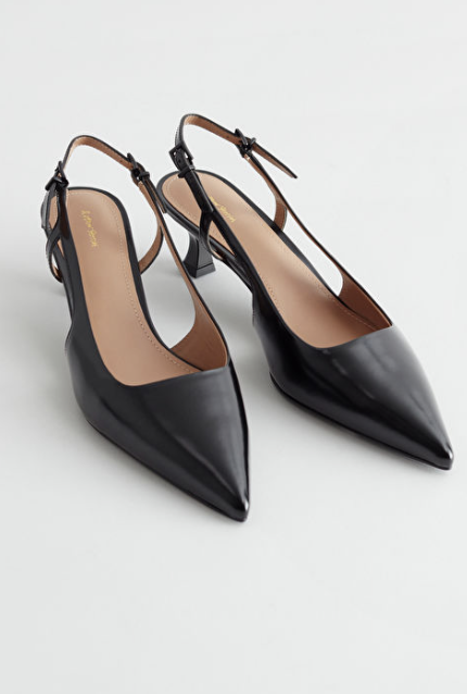 Slingback Leather Pumps 
