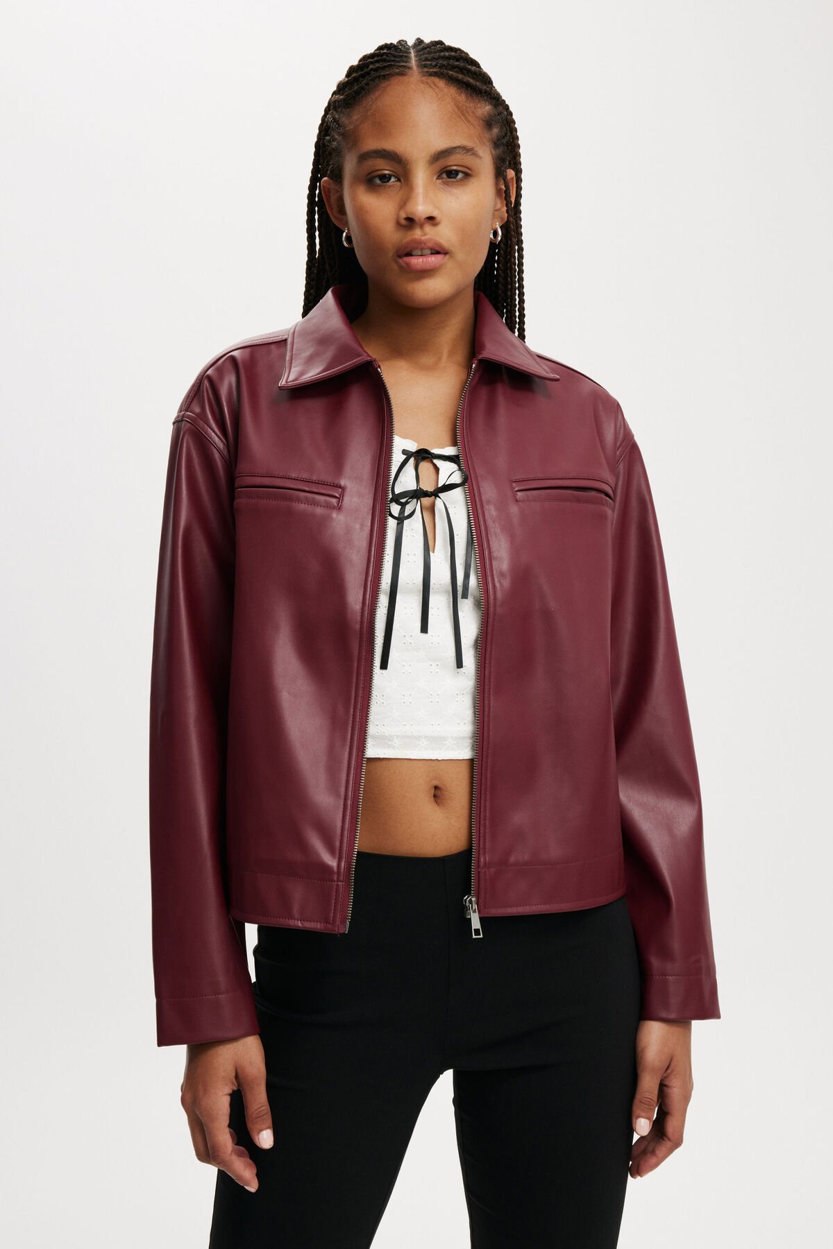 Cotton On — Faux Leather Jacket