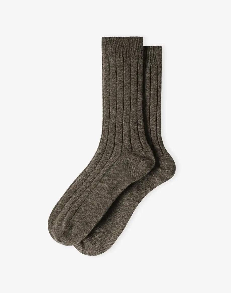 Mushroom Cashmere Socks