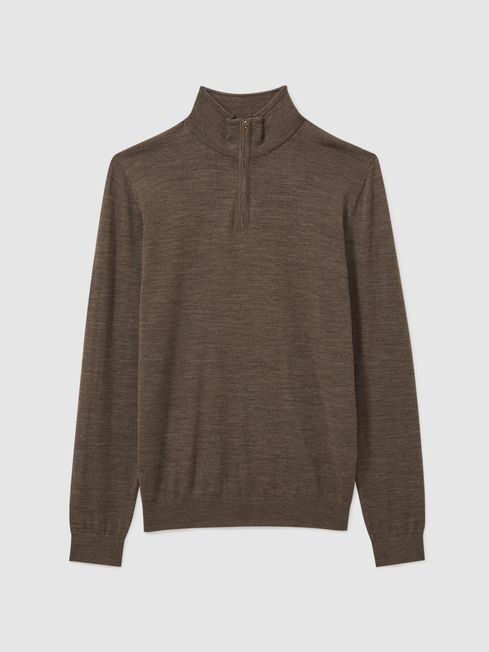 Merino Wool Half-Zip Polo Shirt