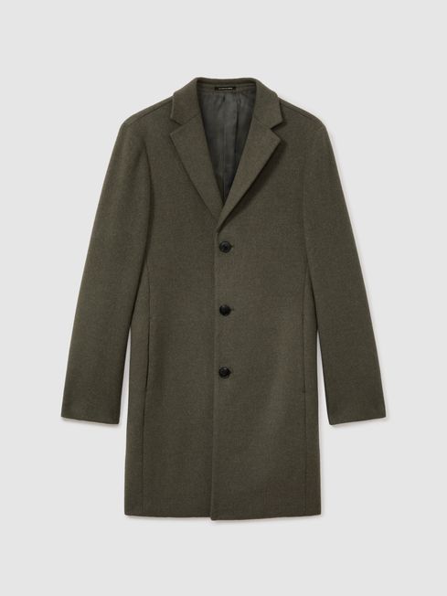 Gable Wool Blend Single Breasted Epsom Overcoat