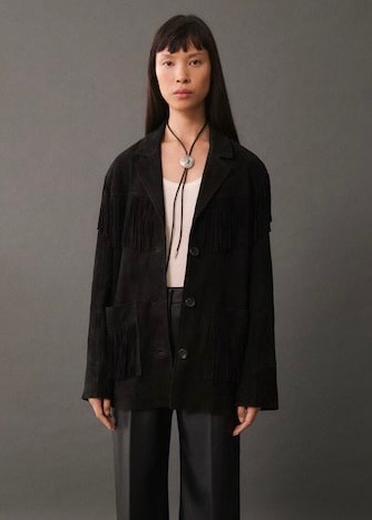 Leather Fringes Jacket