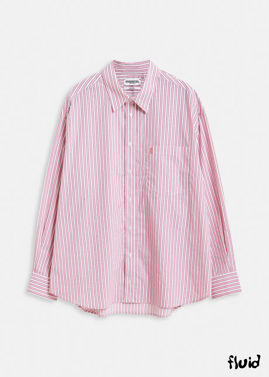 ESSENTIAL ANTWERP — Pink And White Striped Cotton Shirt