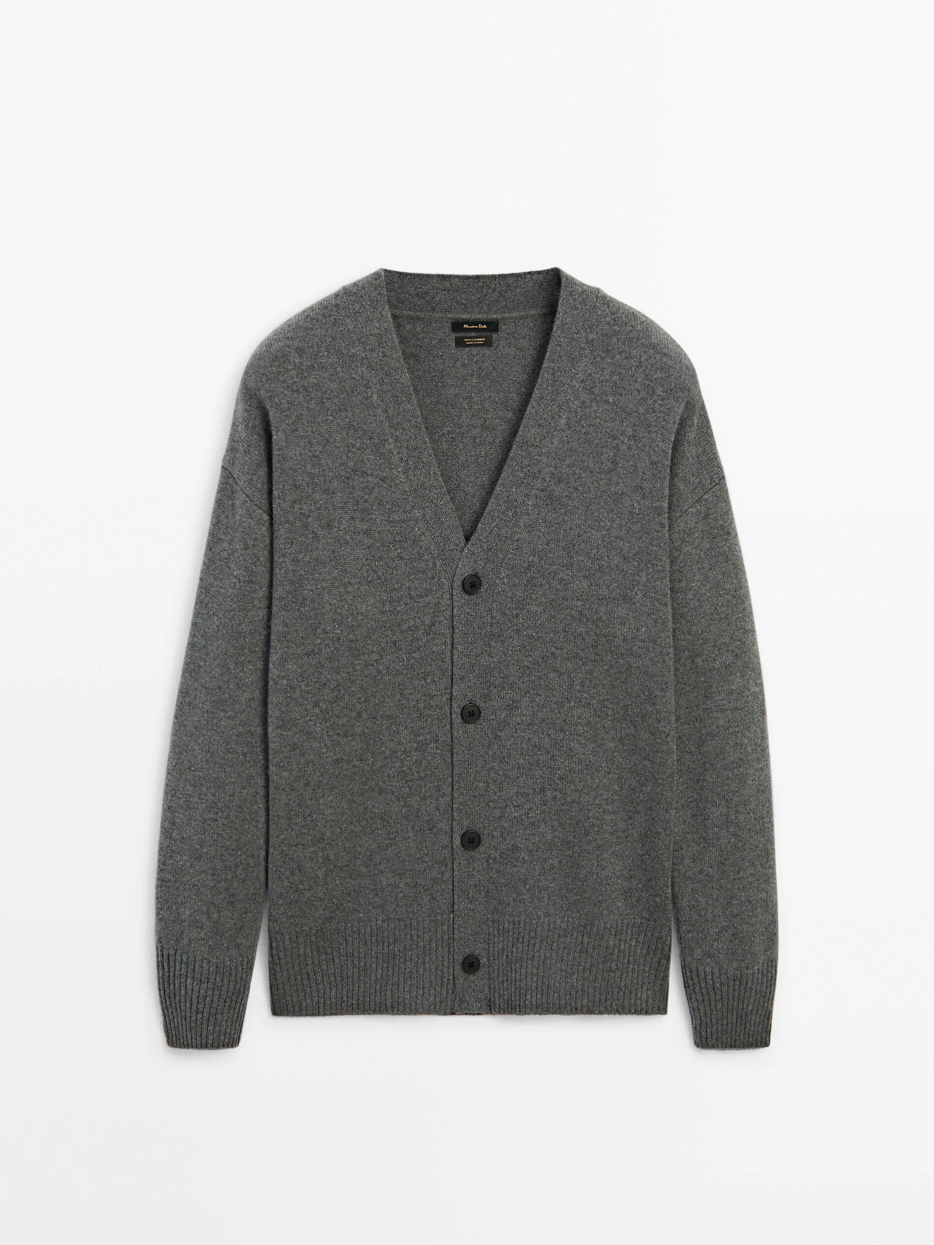 Massimo Dutti — 100% Cashmere Button-Up Knit Cardigan