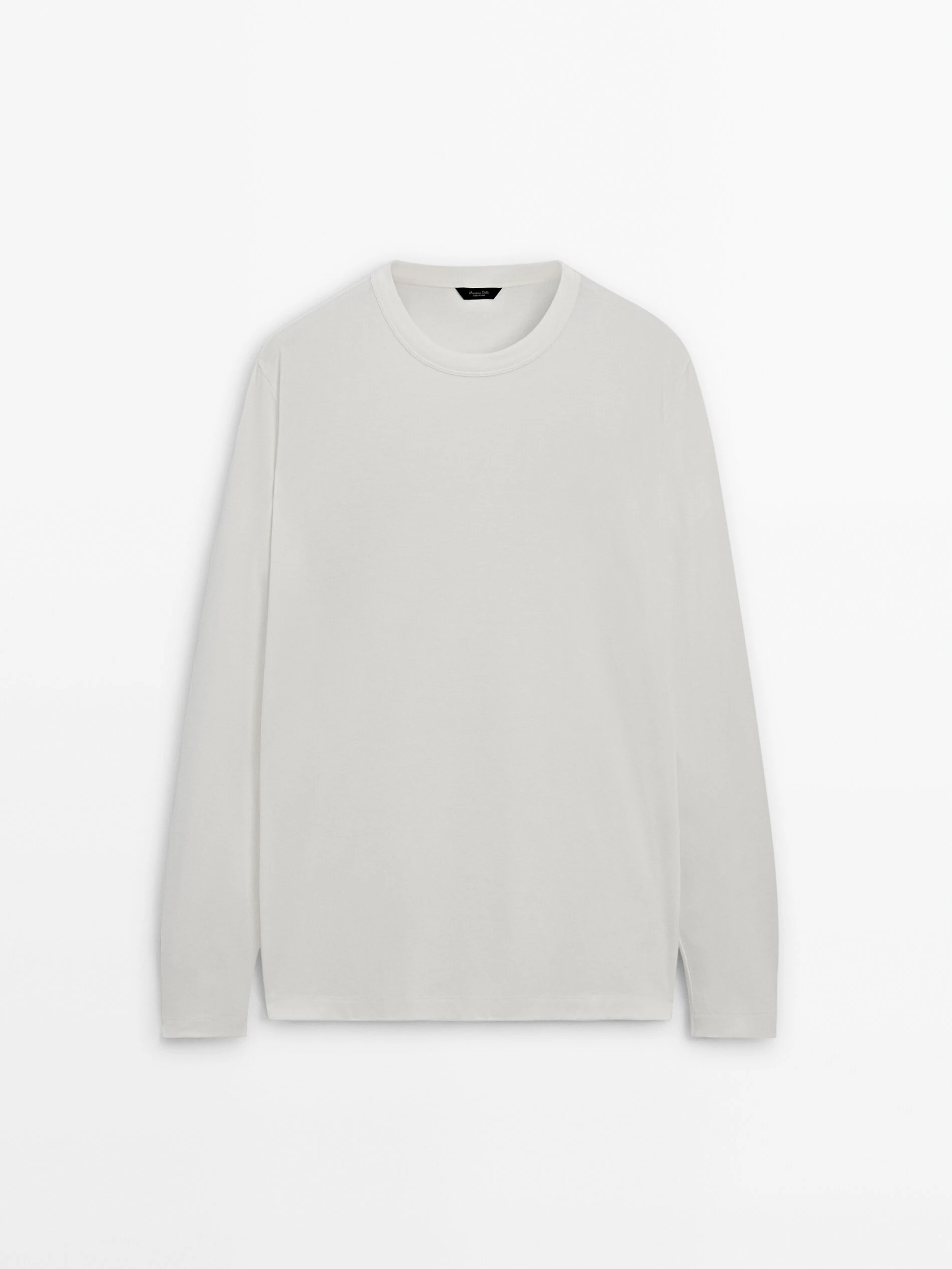 Long Sleeve Cotton Blend T-Shirt
