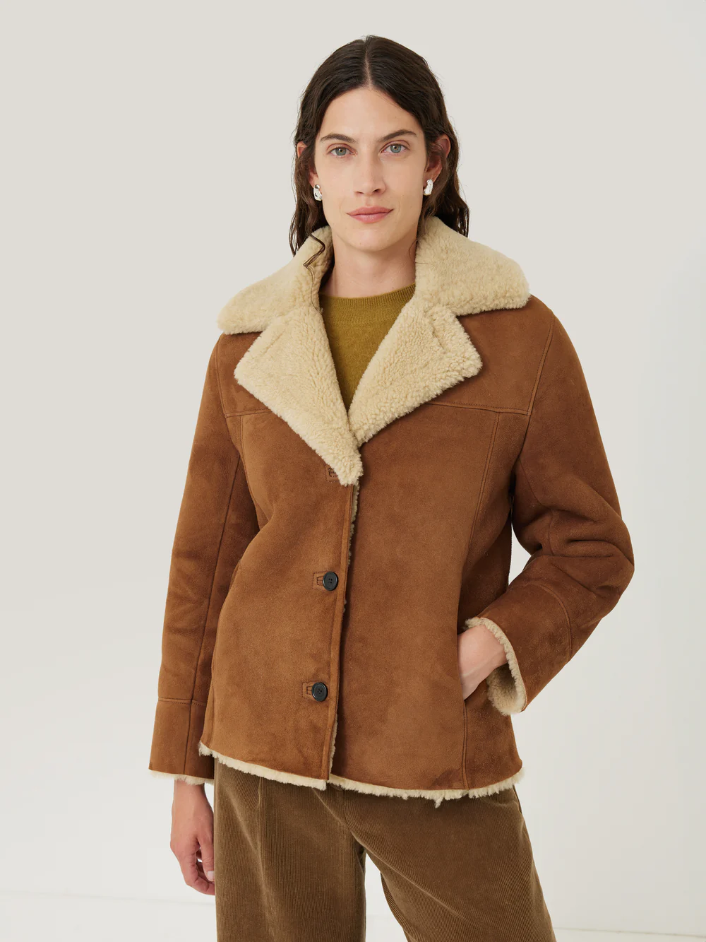 Merino Shearling Leather Coat