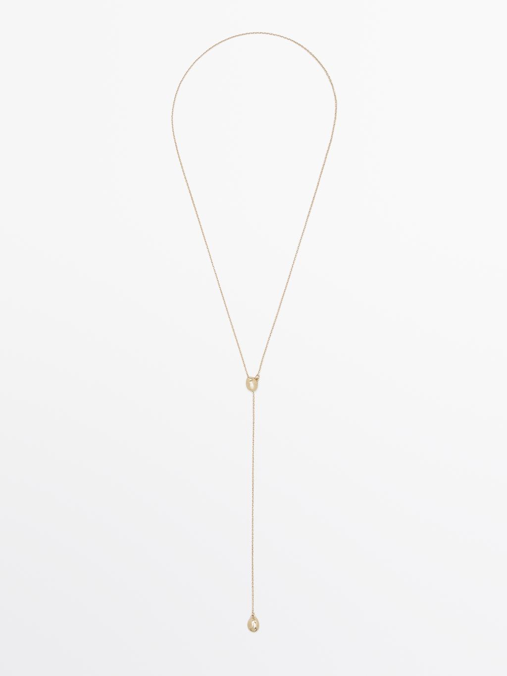 Adjustable Necklace With Gold Beads