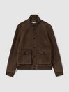 Reiss  — Suede Harrington Jacket 