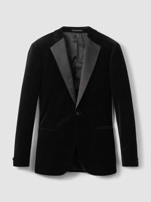 Reiss  — Modern Fit Velvet Single Breasted Tuxedo Jacket 