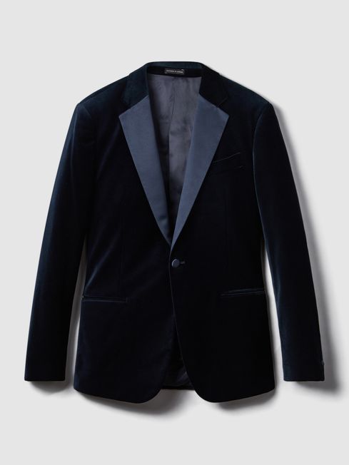 Modern Fit Velvet Single Breasted Tuxedo Jacket