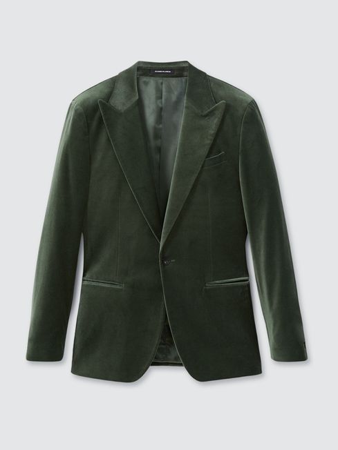 Reiss  — Cotton Blend Velvet Blazer