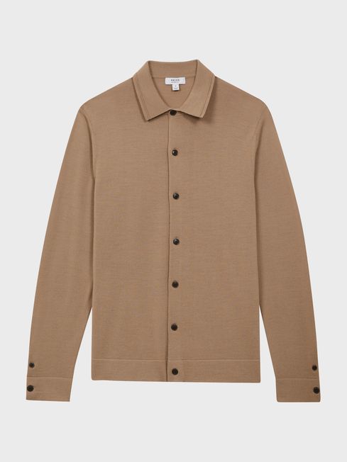 Merino Wool Button-Through Cardigan 