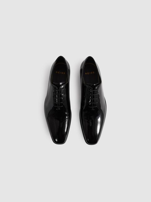 Patent Leather Lace-Up Shoes 