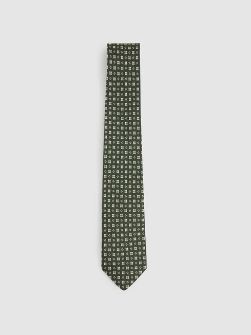 Reiss  — Silk Medallion Print Tie 
