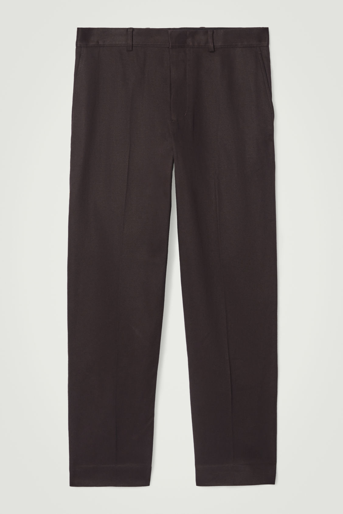 Topstitched Tapered Trousers 