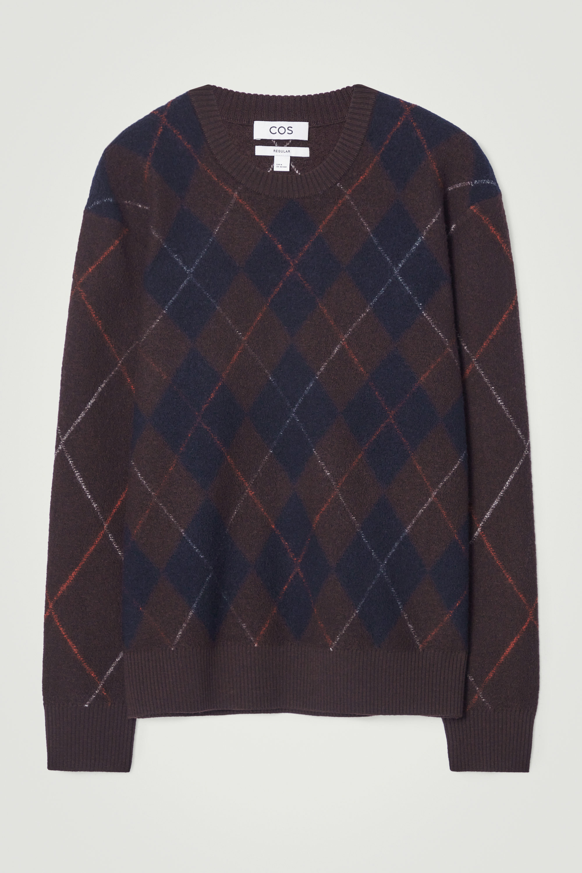 Cos  — Argyle Boiled-Wool Jumper 
