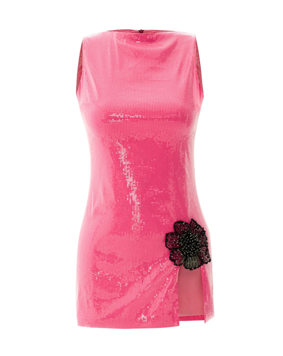 Fickle Hearts — Nixie Super Mini Pink Sequin Party Dress