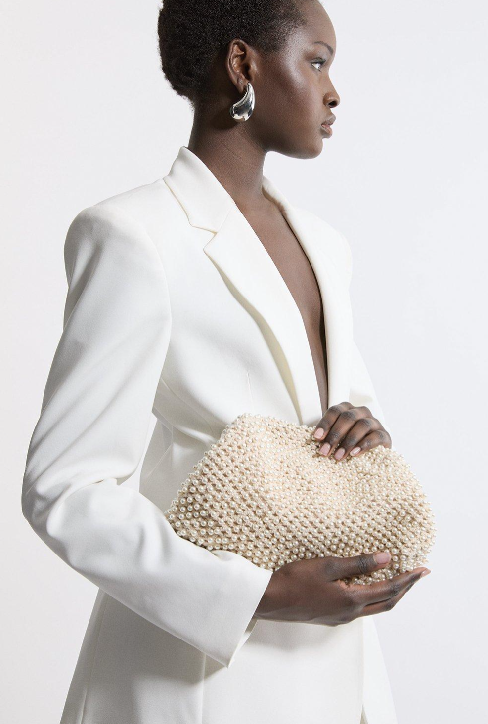 Pearl Slouchy Clutch Bag