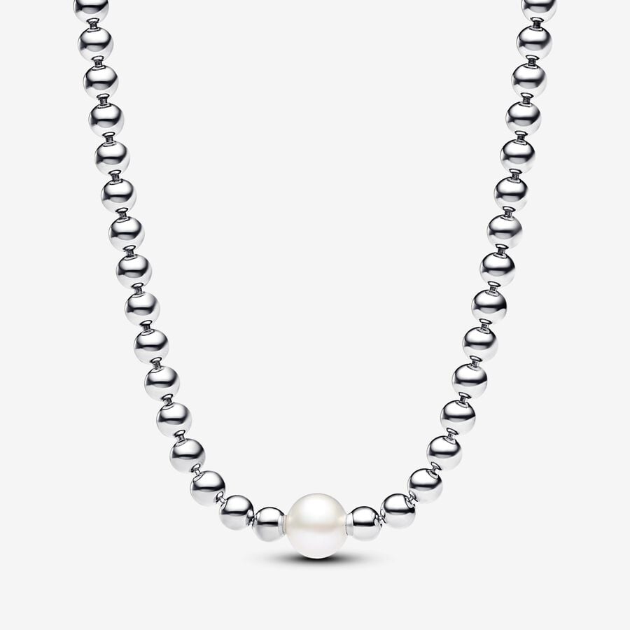 Pandora — Treated Freshwater Cultured Pearl And Beads Collier Necklace 