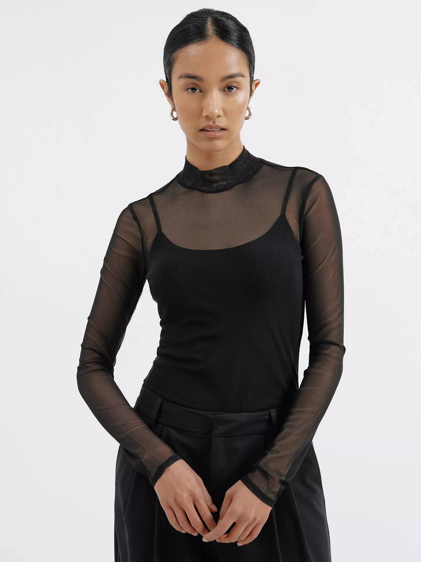 Mesh Long Sleeved Top