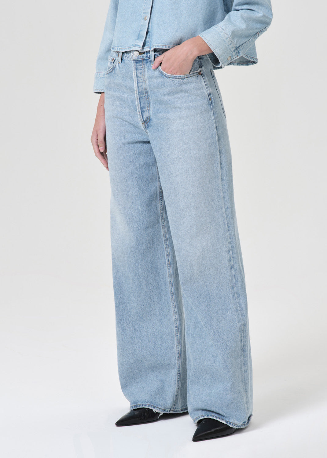 Dame High Rise Wide Leg No Cuff in Conflict