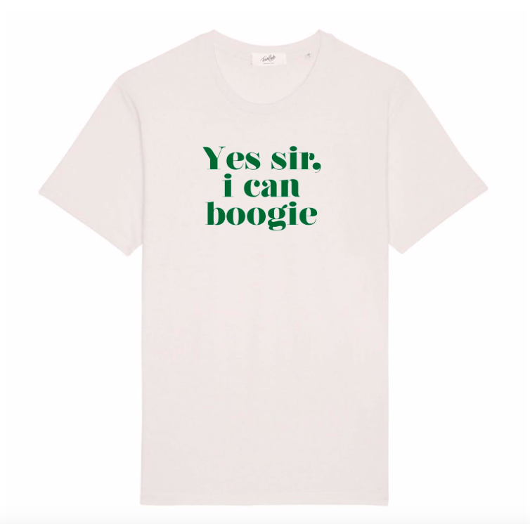 Yes Sir I Can Boogie Oversized Retro Slogan T-Shirt 