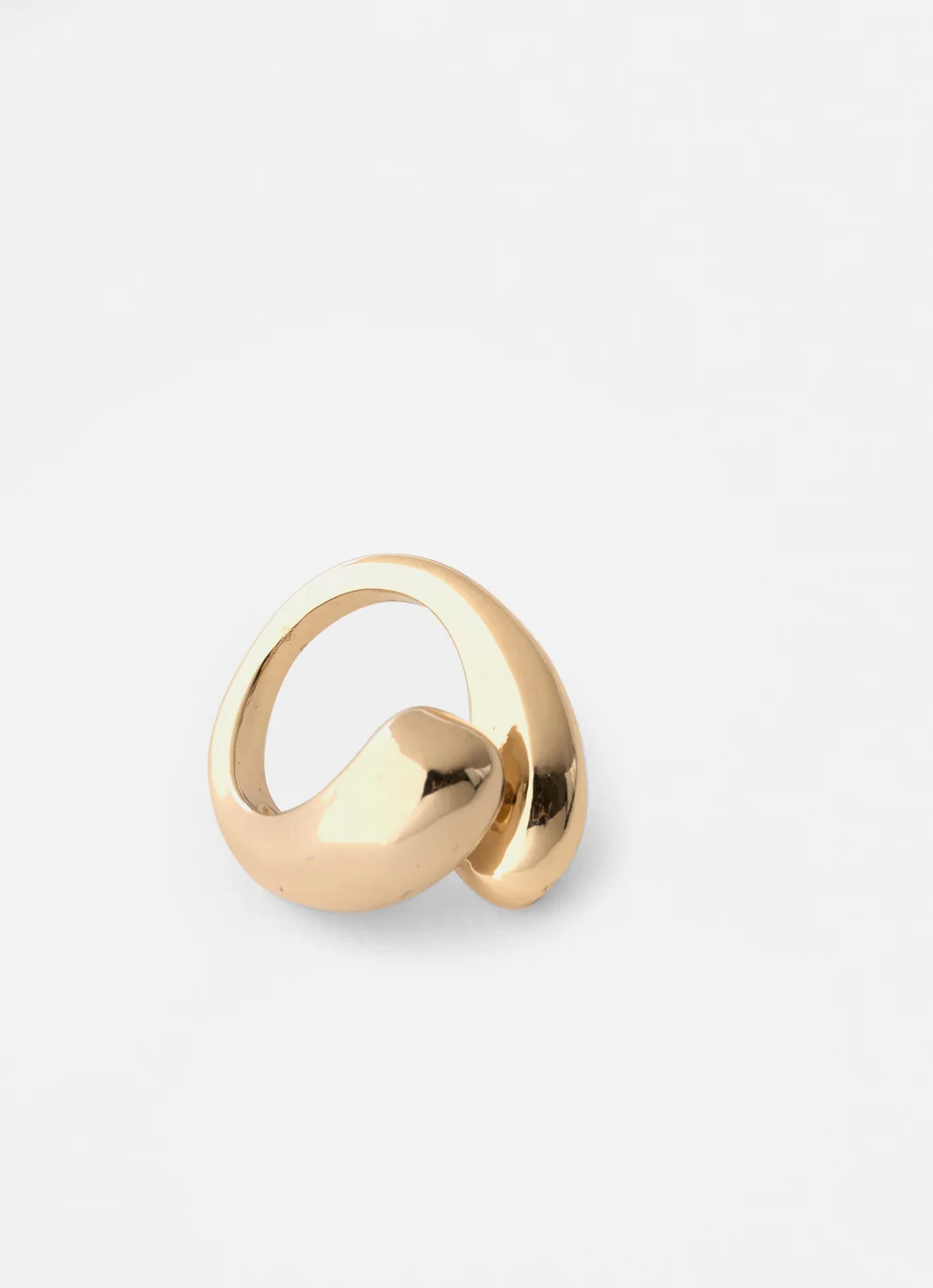 Gold Tone Curved Ring
