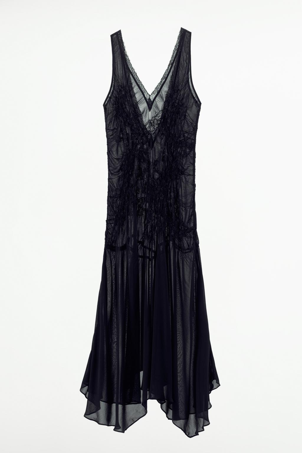 Semi-Sheer Textured Dress 