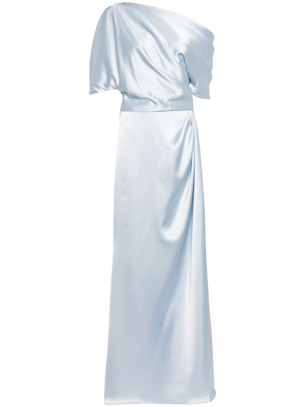Off-Shoulder Satin Gown