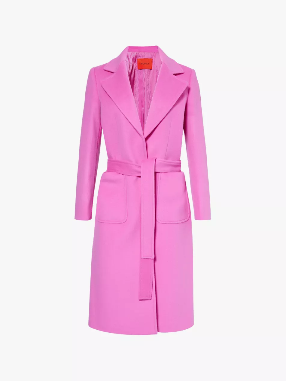 Max & Co — Runaway Notch-Collar Wool Coat
